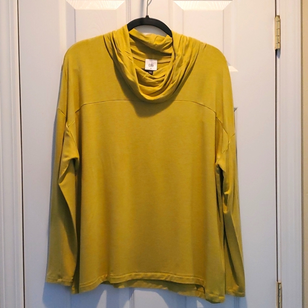CAbi Long sleeve light weight soft cowl neck